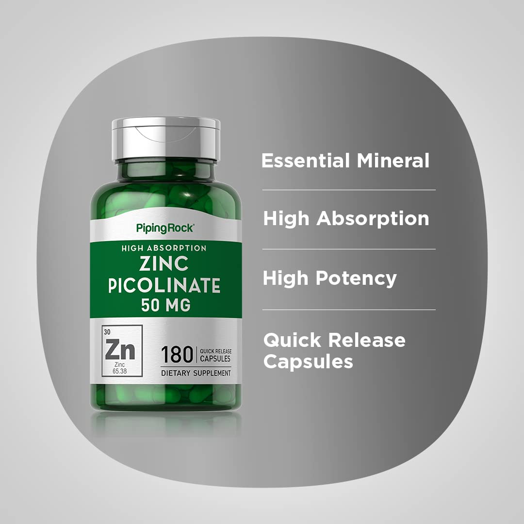 Graphic indicating 50 mg zinc per serving