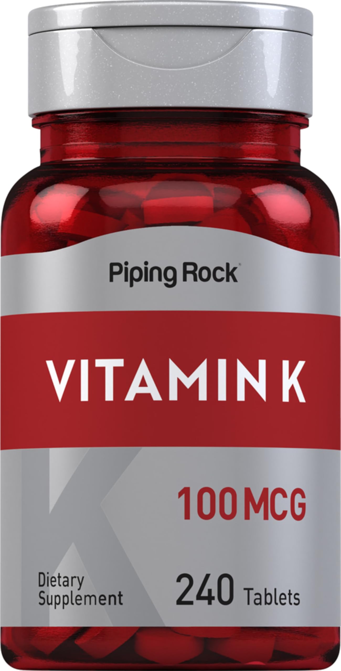 Piping Rock front bottle view showing clear label and value