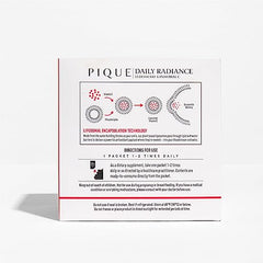 Close-up of PIQUE liposomal Vitamin C + Elderberry packets