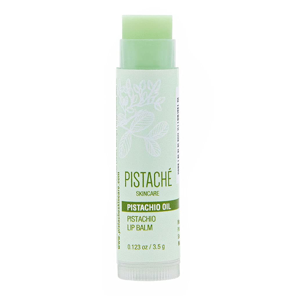 Pistaché Skincare Lip Balm being applied for smooth lips
