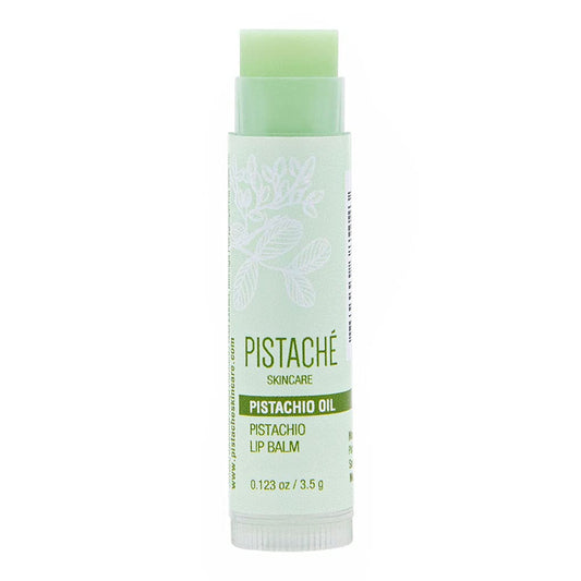 Pistaché Skincare Lip Balm being applied for smooth lips