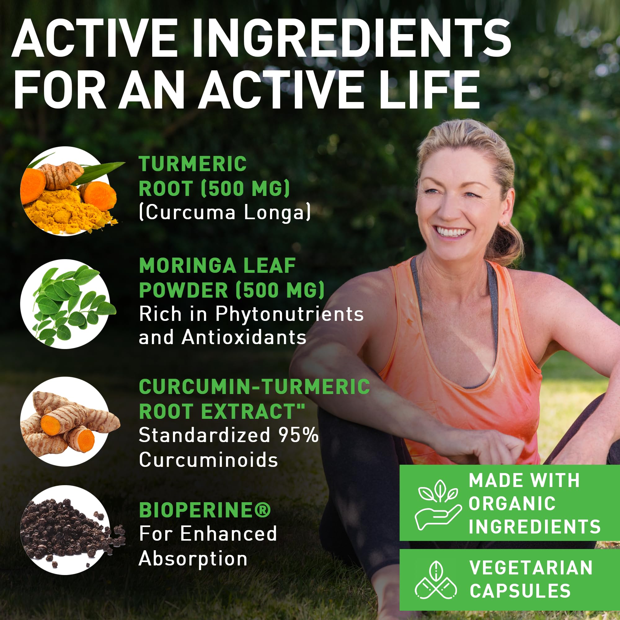 Organic turmeric extract with 95% curcuminoids