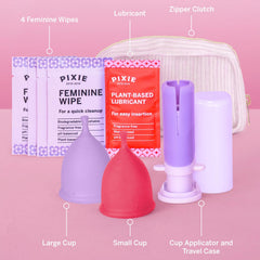Pixie Cup applicator insert demonstrates easy tampon-like placement.
