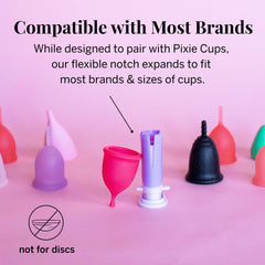Pixie Cup Applicator universal-fit highlights compatibility with most cup brands.