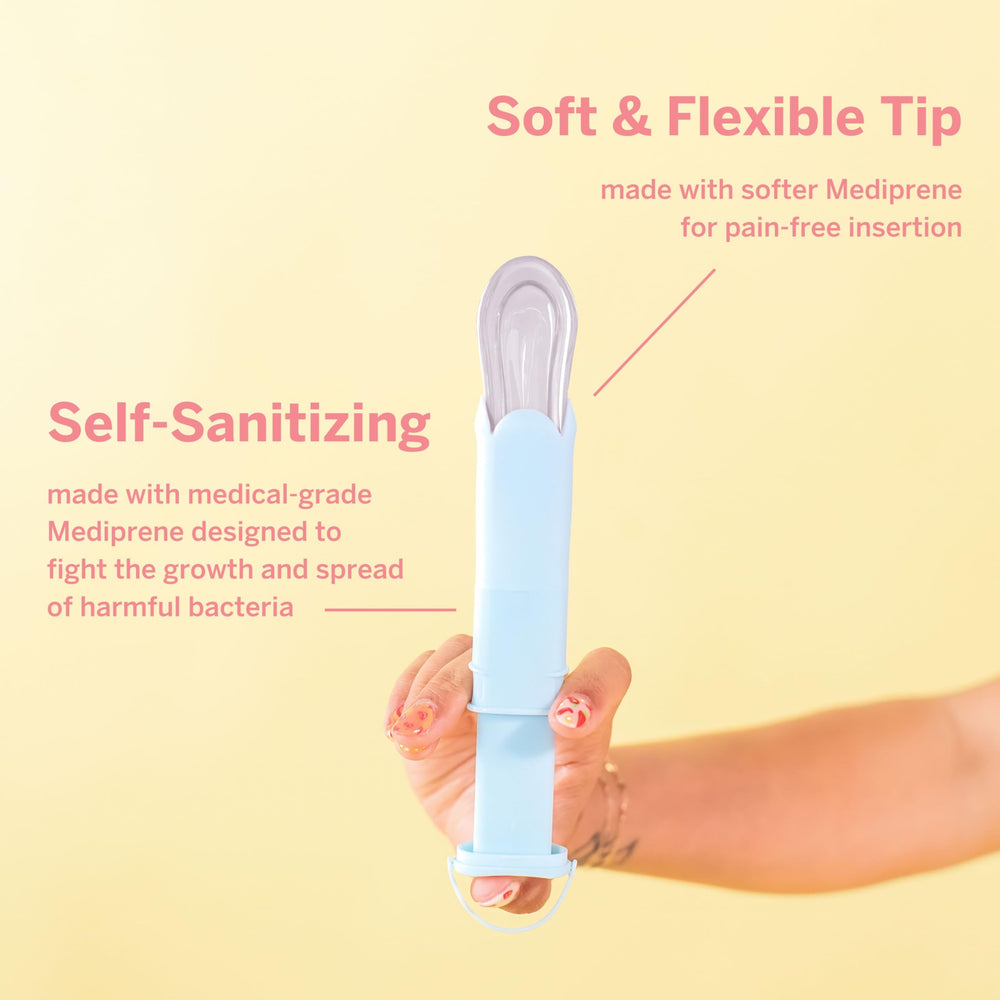 Pixie Cup-Capacity-5-7-Tampons highlights large and medium discs' capacities.