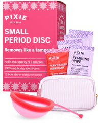 Pixie Cup menstrual disc insert creates a comfortable seal for all-day wear.
