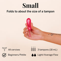 Pixie Cup disc design enables no-mess period sex by staying out of the way.