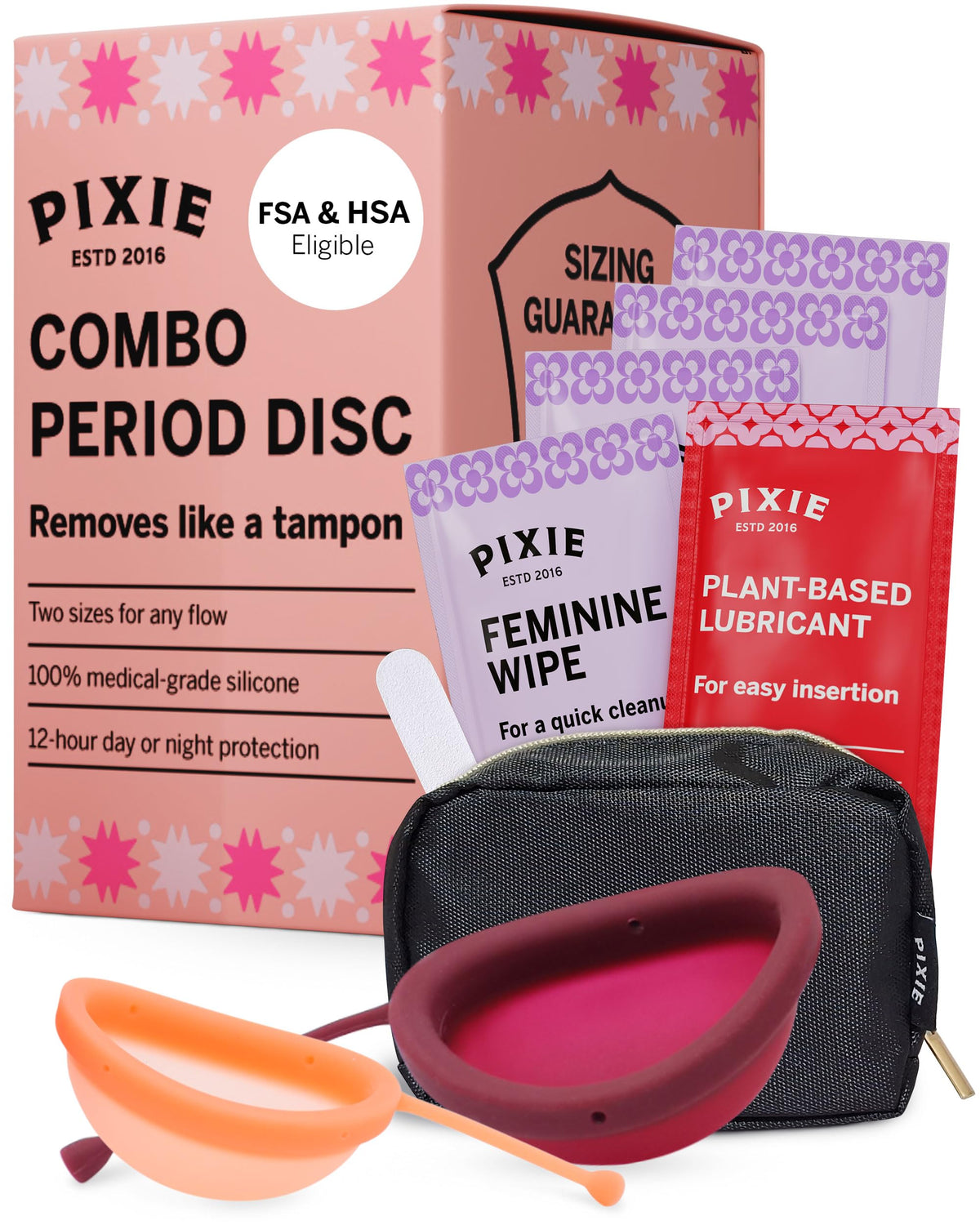 Pixie Cup disc softest-material close-up highlights comfortable, skin-friendly silicone