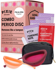 Pixie Cup disc softest-material close-up highlights comfortable, skin-friendly silicone
