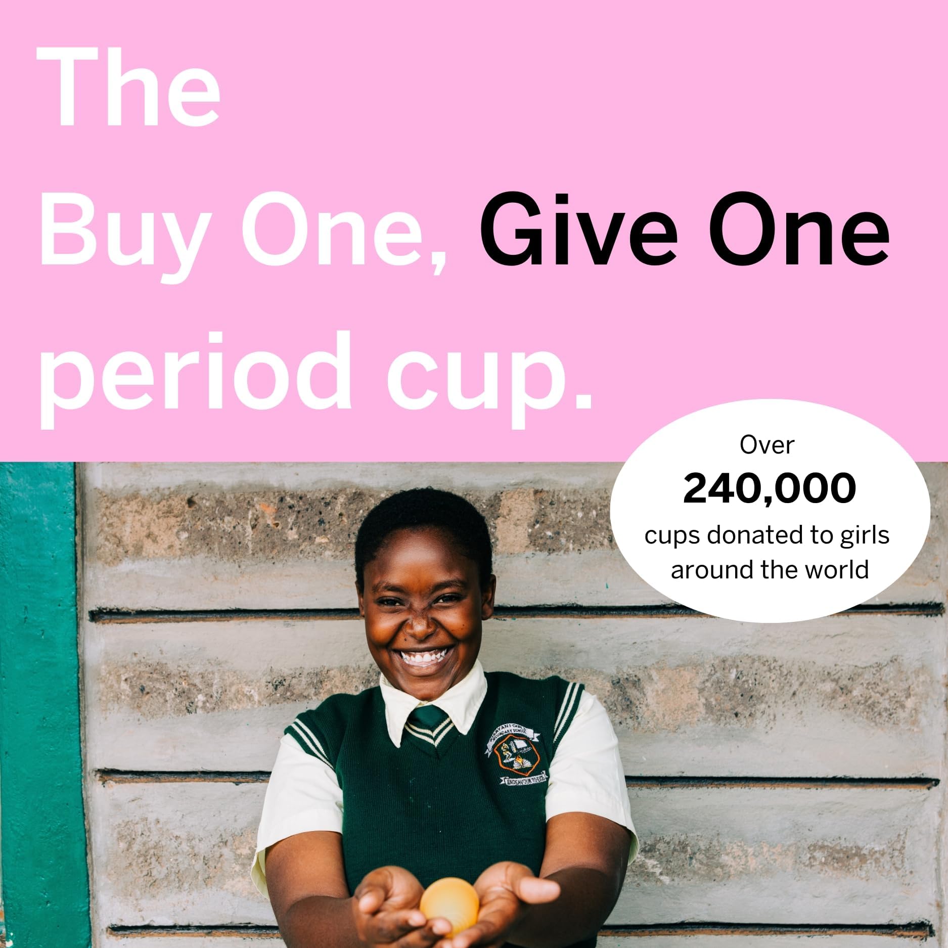 Pixie Cup donation-impact image celebrates 274,000 cups donated.