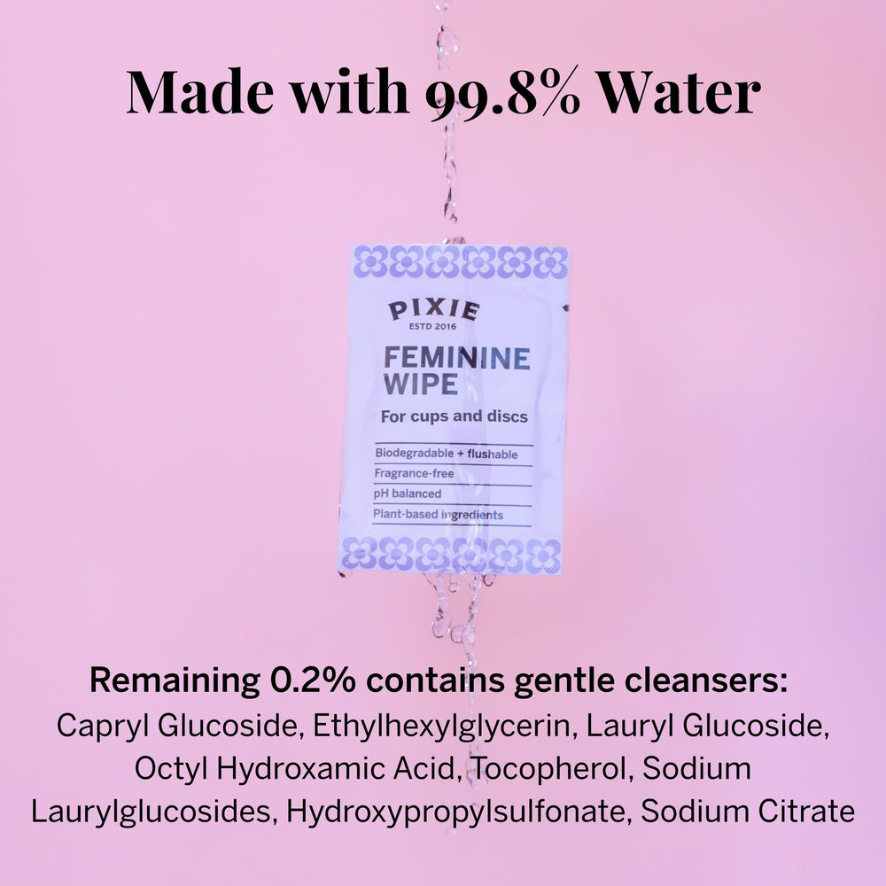 Pixie Cup eco-friendly packaging supports sustainable hygiene.