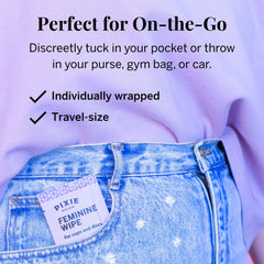 Pixie Cup biodegradable flushable wipes support planet-friendly hygiene.