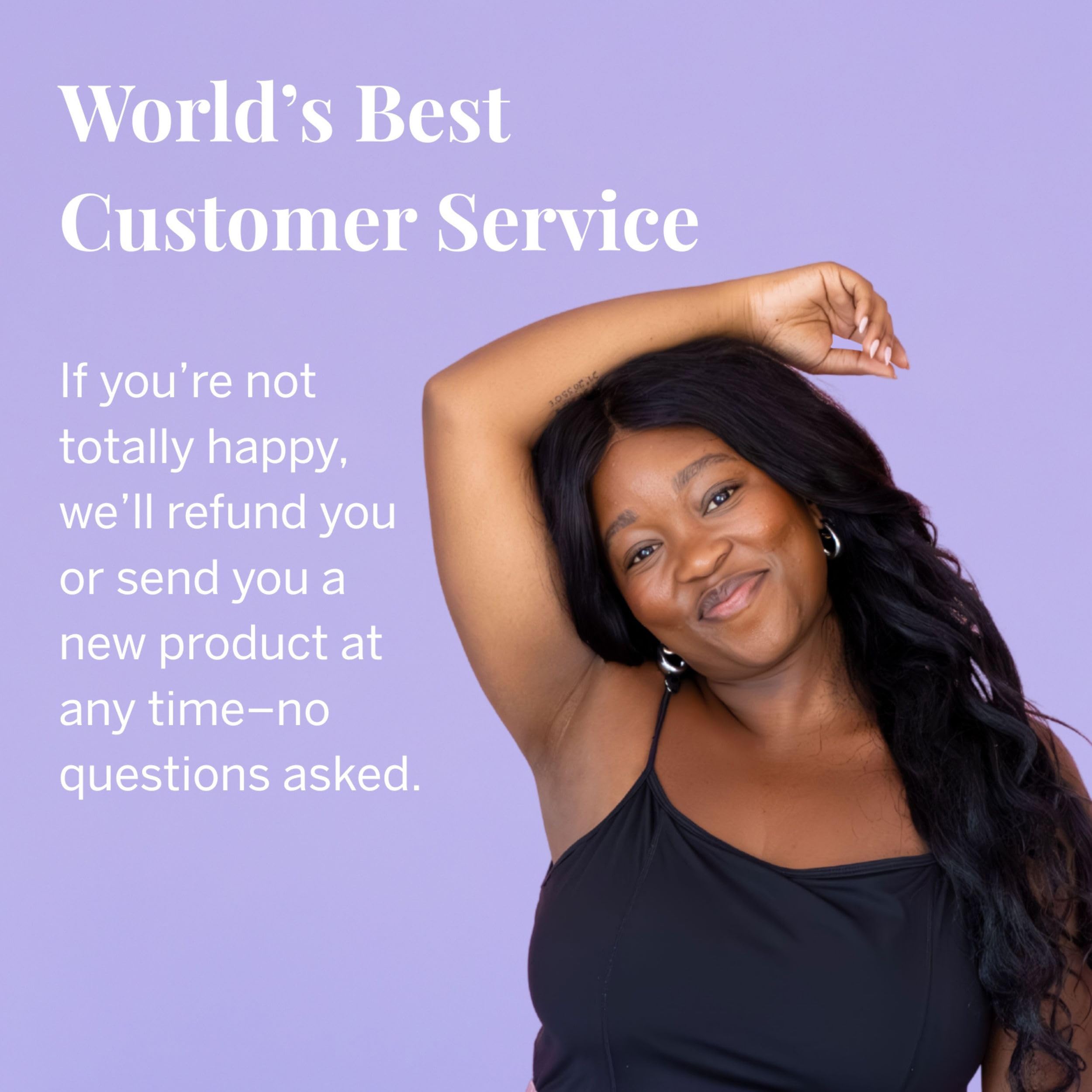 Pixie Cup feminine wipes customer-service support signals reliable help and guarantees.