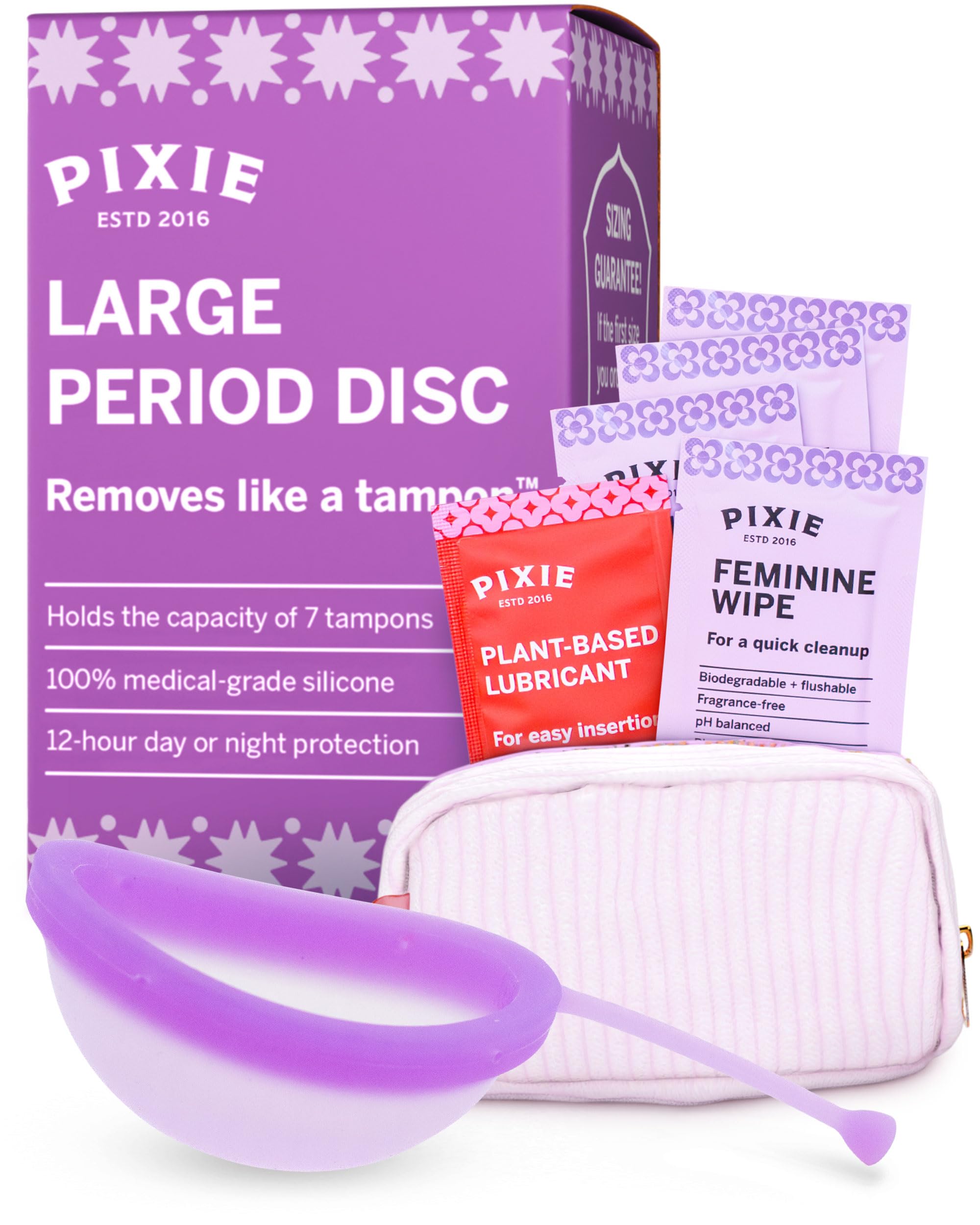 Pixie Cup large-capacity seven-tampon design for extended wear