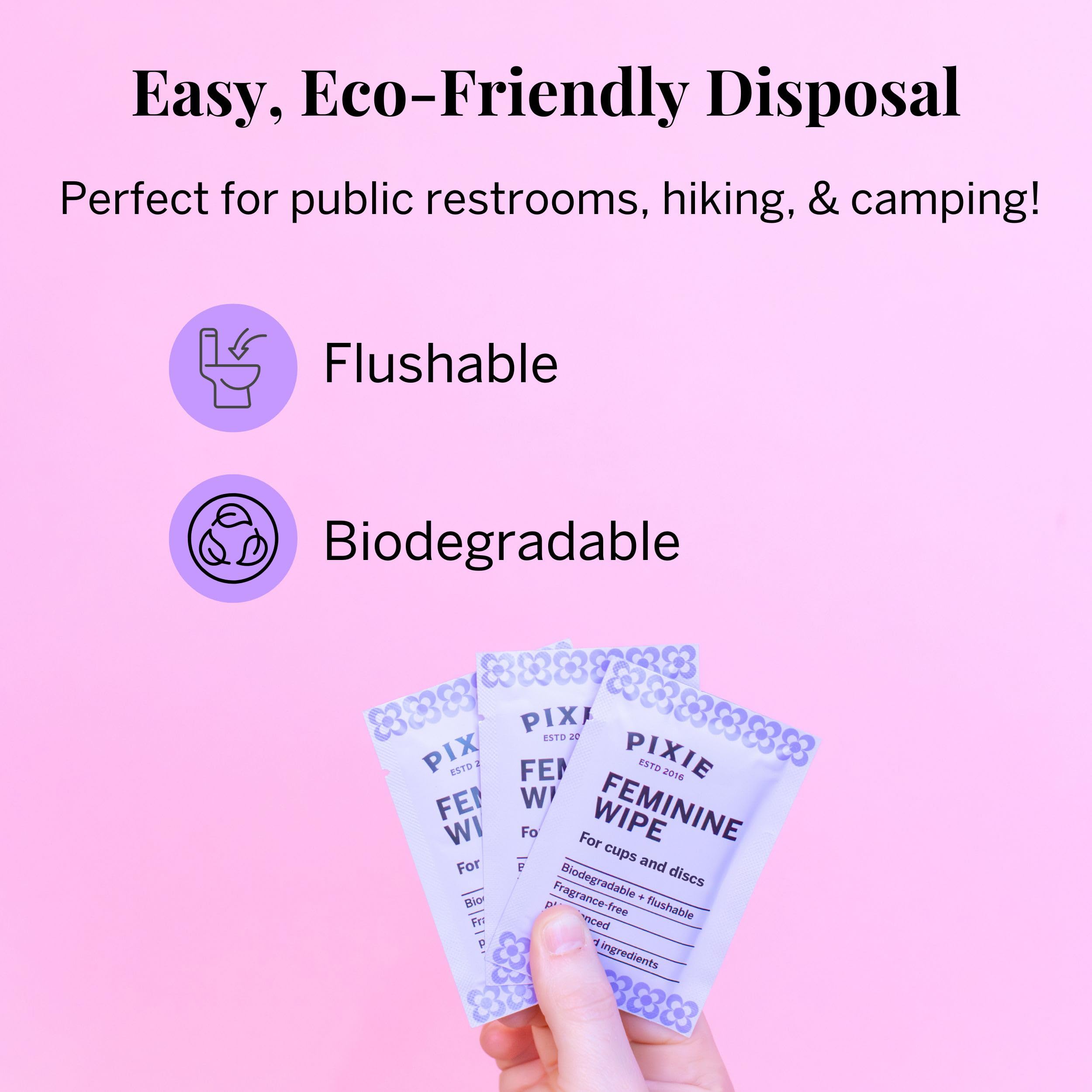 Pixie Cup on-the-go use in public restrooms for freshness.