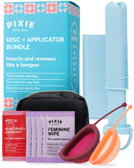 Pixie Cup Pixie-2-Disc-and-Applicator-Bundle image shows a starter-friendly kit with two sizes.