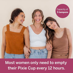 Pixie Cup Plum Large in-use swim demonstrates leak-free confidence.