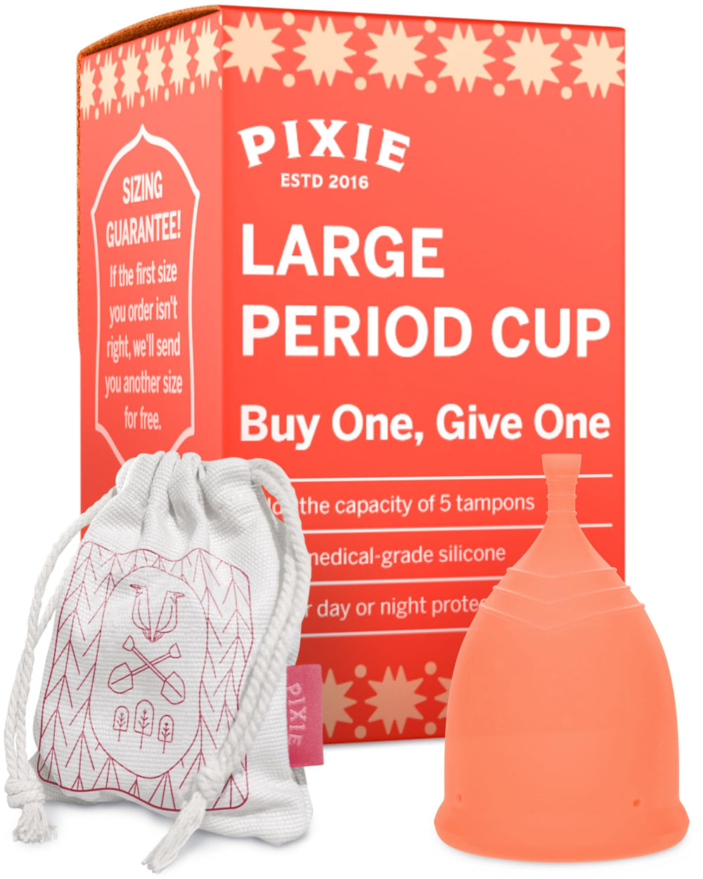 Pixie Cup soft silicone close-up shows gentle material for comfortable all-day wear.
