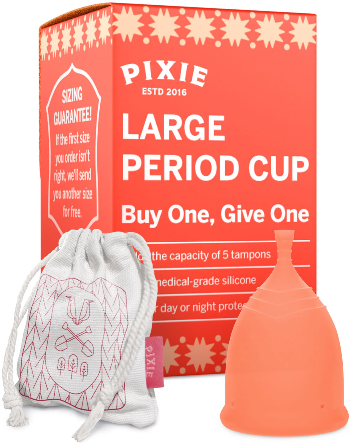 Pixie Cup soft silicone close-up shows gentle material for comfortable all-day wear.