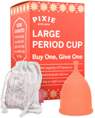 Pixie Cup soft silicone close-up shows gentle material for comfortable all-day wear.