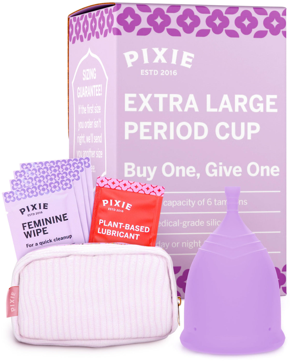 Pixie Cup soft silicone material; comfortable all-day wear for active days.