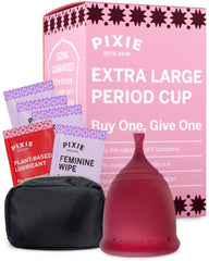 Pixie Cup soft silicone material shown for comfortable wear.