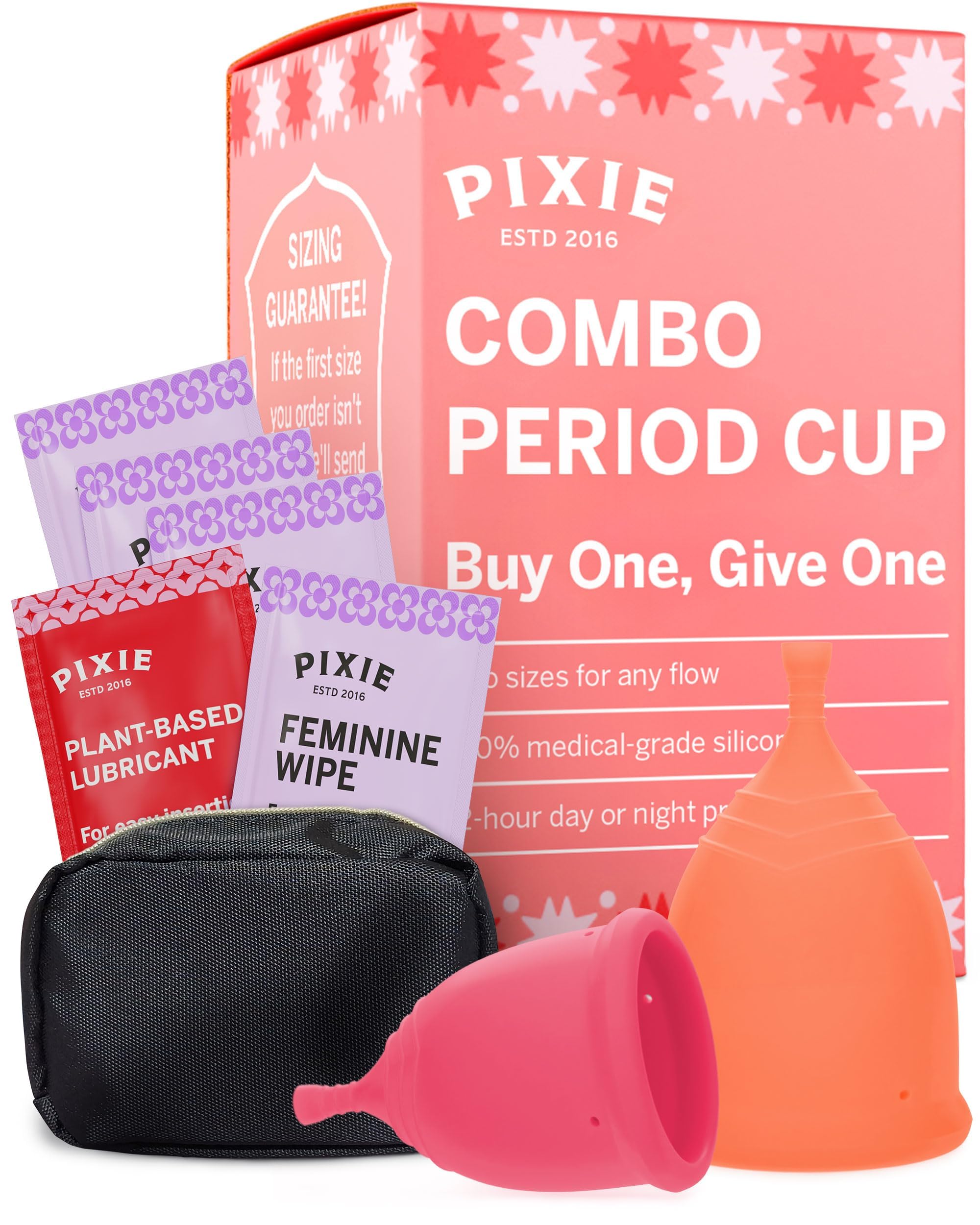 Pixie Cup soft-silicone close-up shows comfortable wear and leak protection