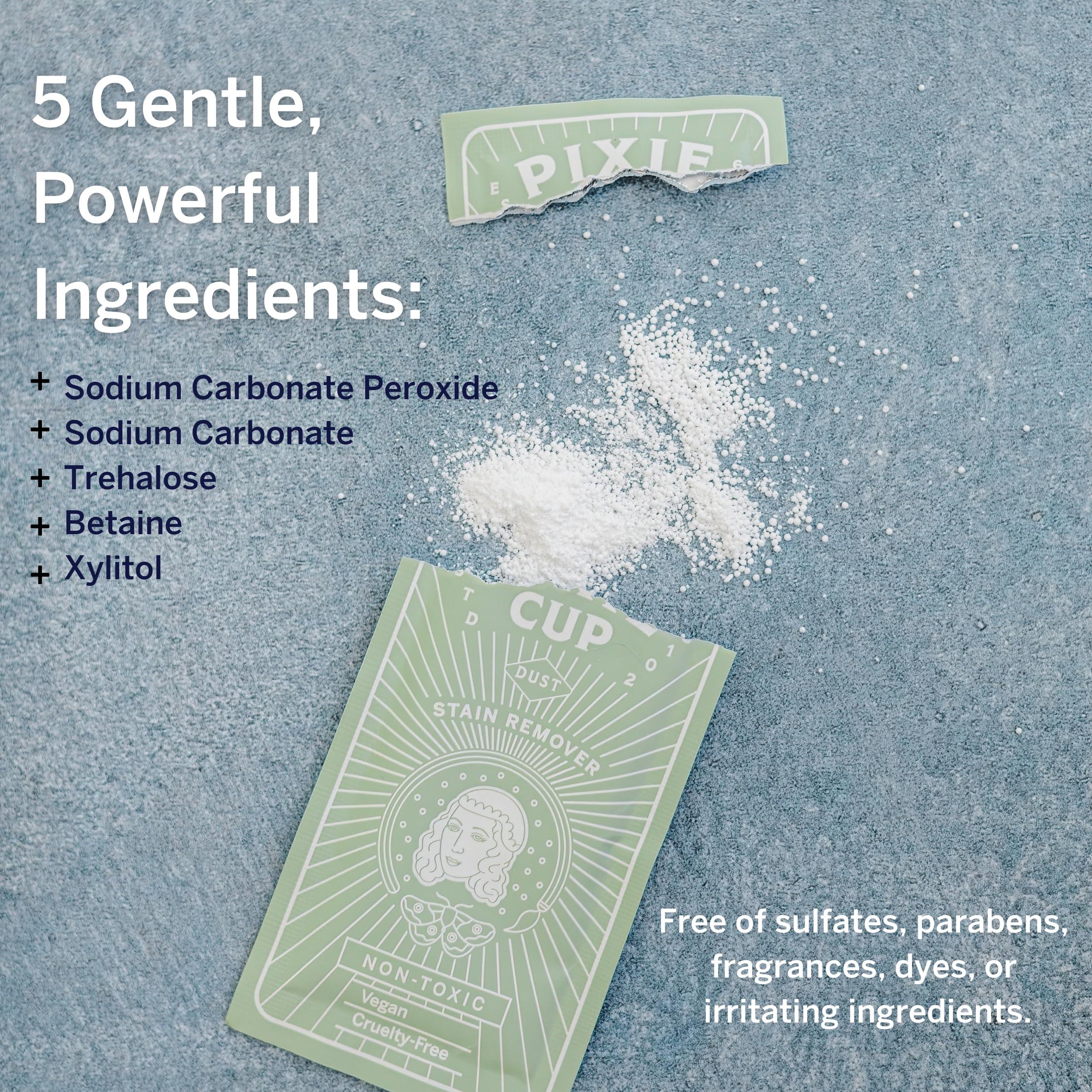 Reusable period disc soaking in Pixie Cup cleaner removes stubborn stains.