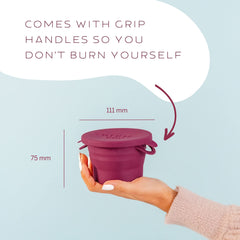 Pixie Cup sterilizing container discreet-use design ideal for bags in public facilities