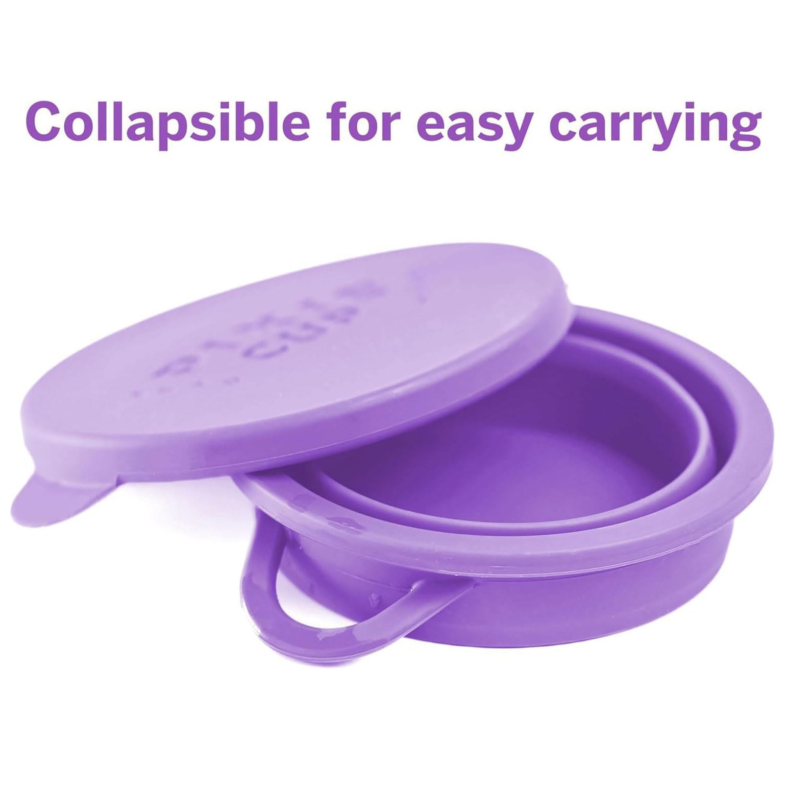 Pixie Cup sterilizing container made from durable silicone for repeated use.