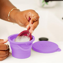 Pixie Cup sterilizing container easy-clean design for quick rinses.
