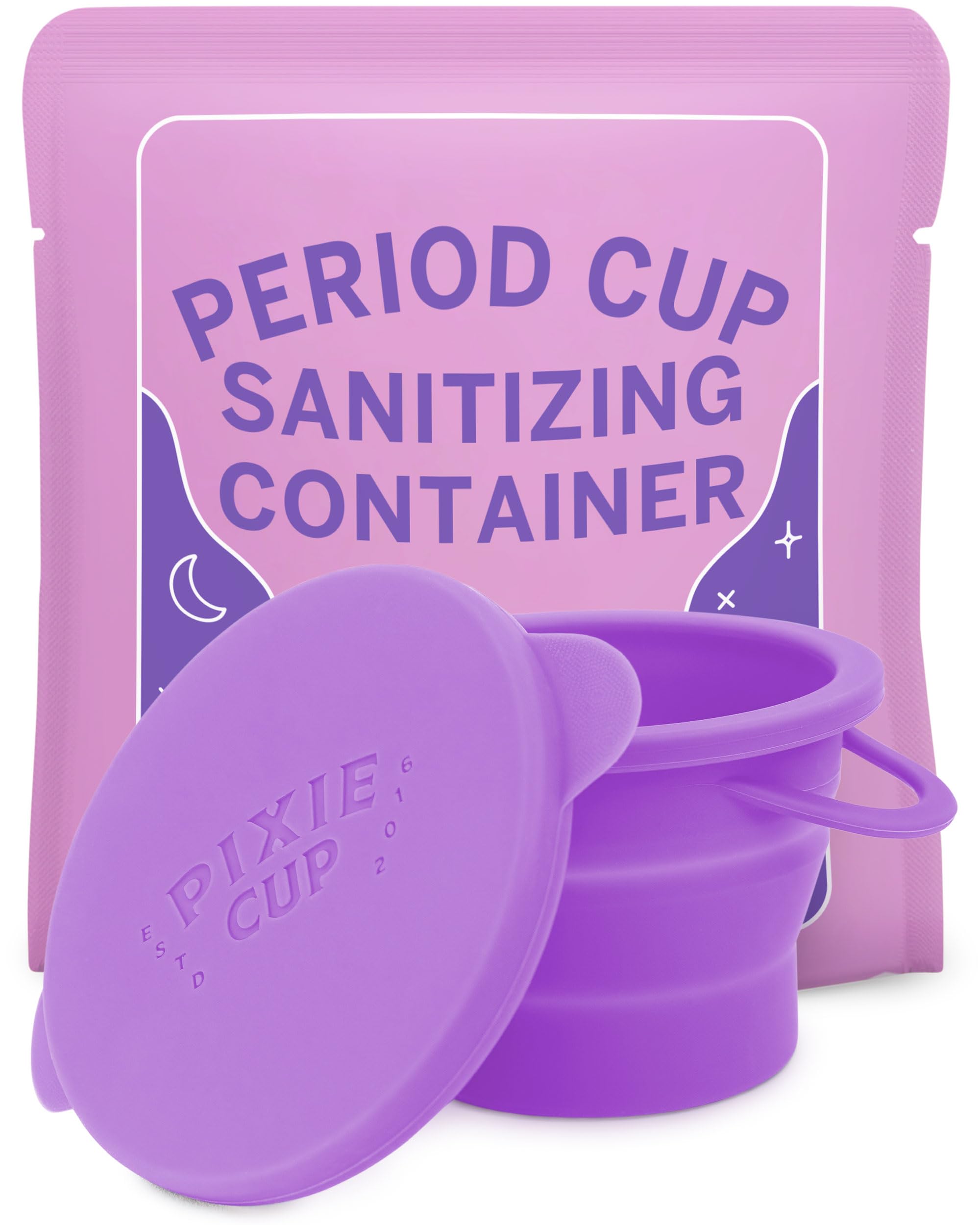 Pixie Cup sterilizing container folded for travel and storage.