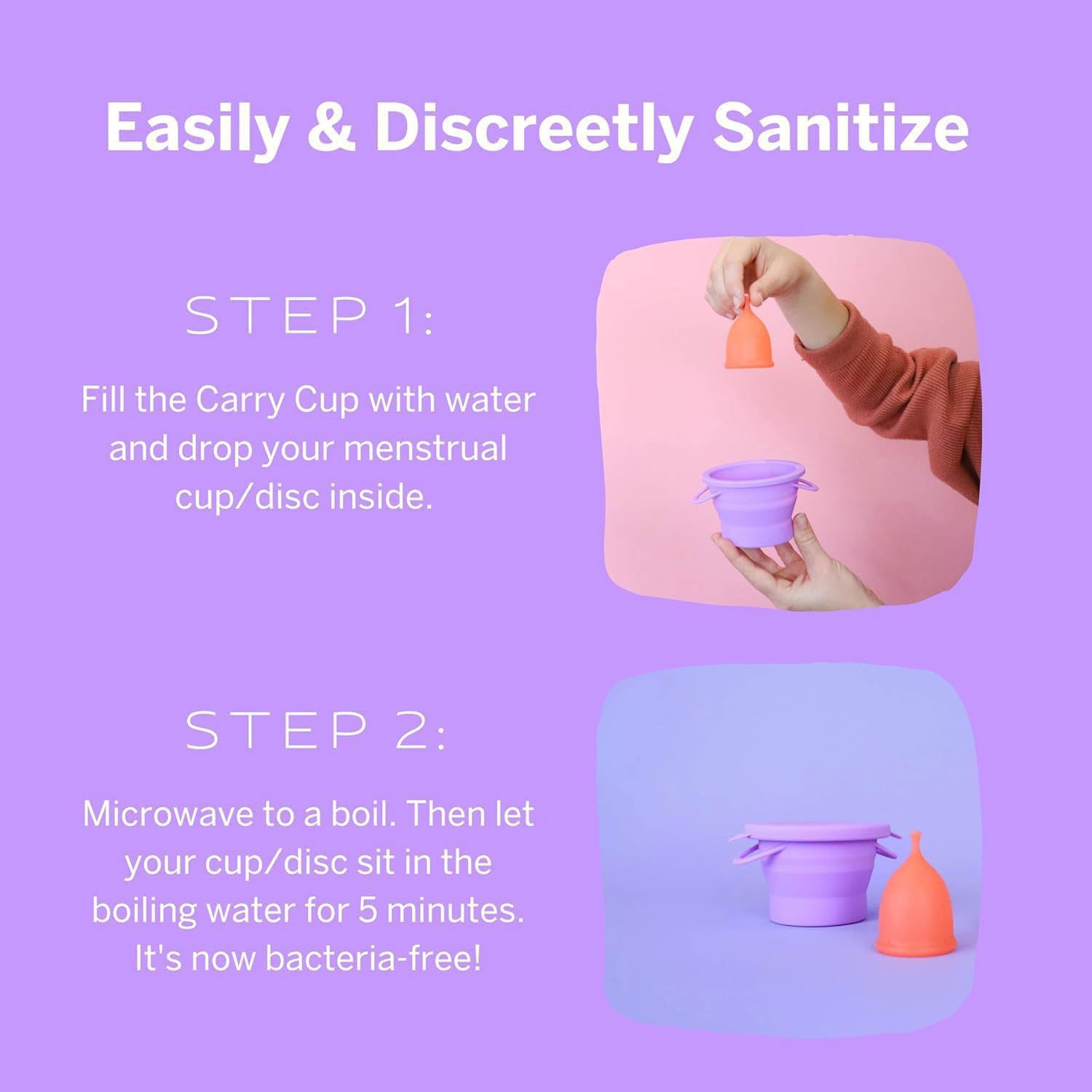 Pixie Cup sterilizing container microwave-safe for fast home sanitizing.