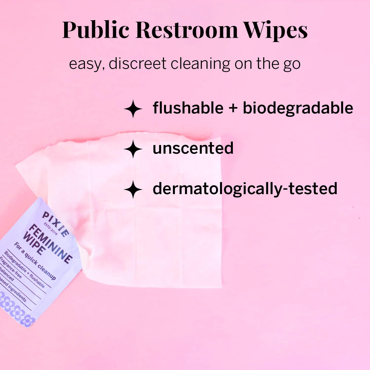 Pixie Wash included for gentle cleaning after use