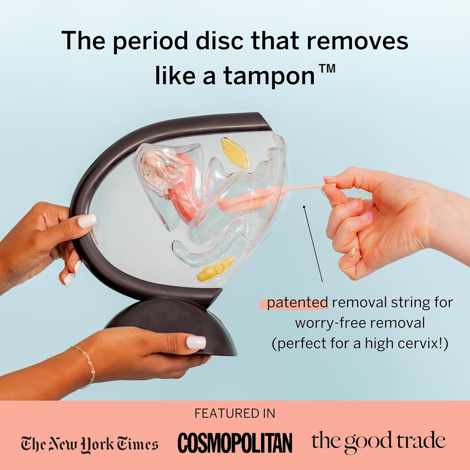 Pixie Disc medical-grade silicone closeup emphasizing safe materials and comfort.