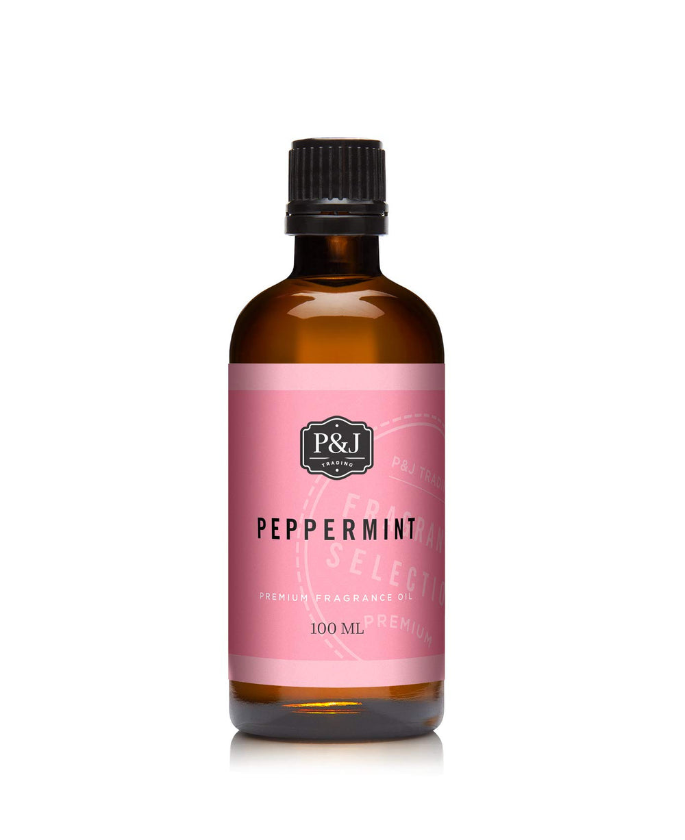 P&J Peppermint Fragrance Oil 100ml bottle for candles