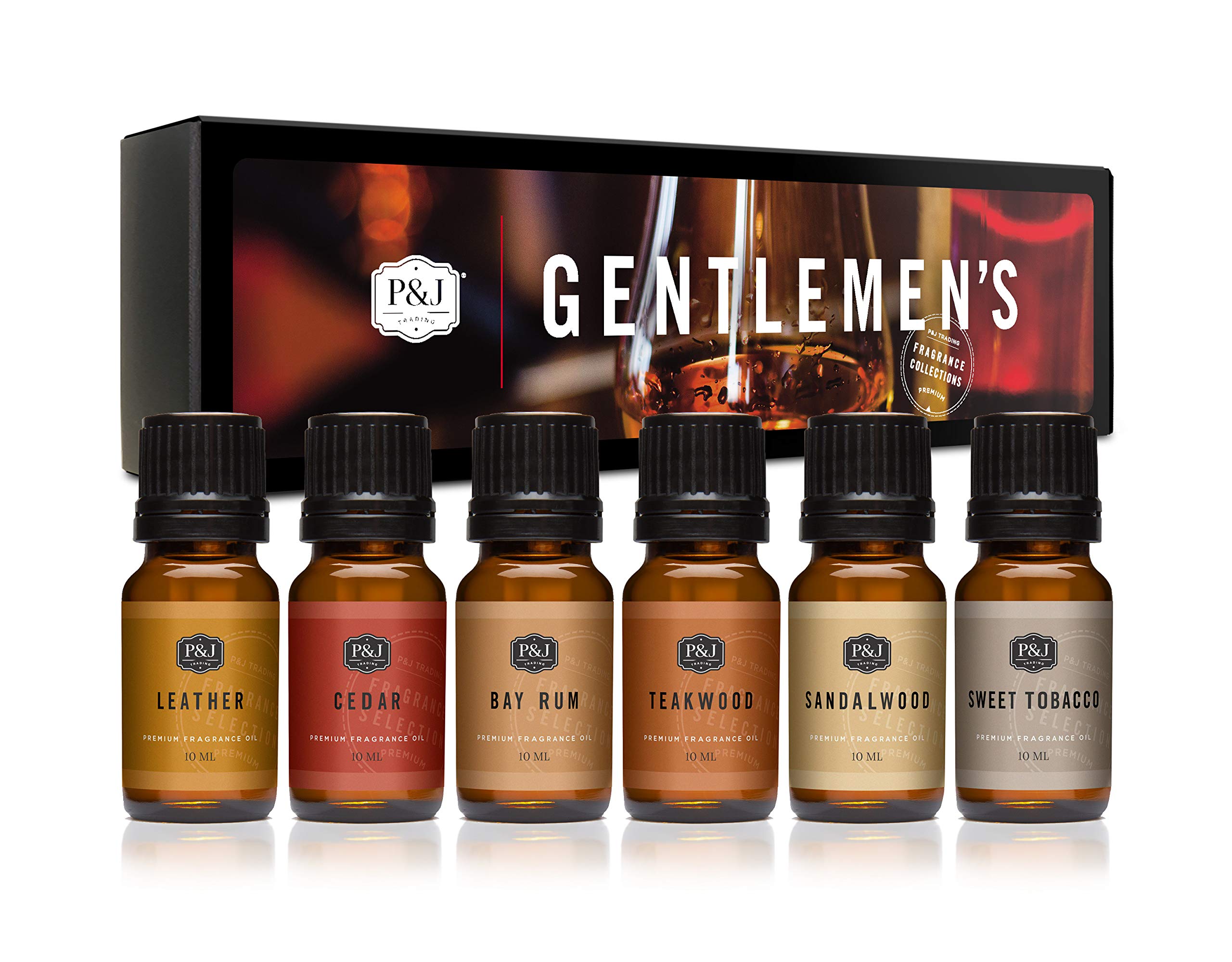 P&J Trading Gentlemen's fragrance oils gift set in 10ml bottles