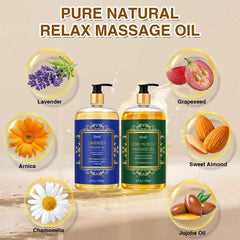 Silky lightweight massage oil gliding on skin