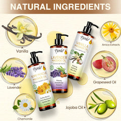 Pjordo Aromatherapy Lavender Massage Oil bottle