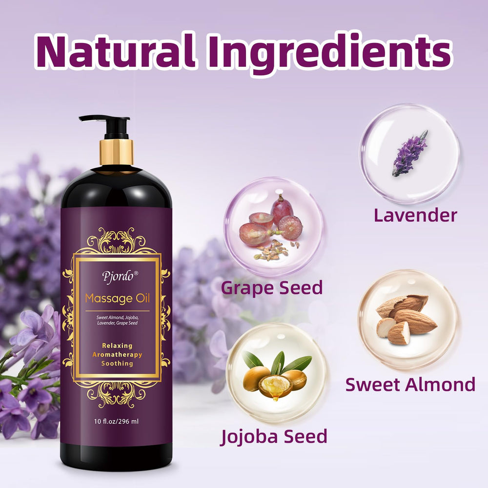 Close-up of lavender and jojoba oil ingredients