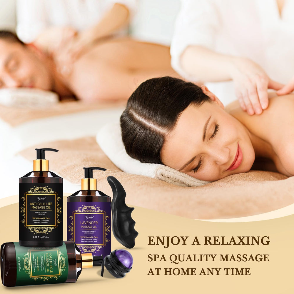Skin-tightening and moisturizing massage oil blend