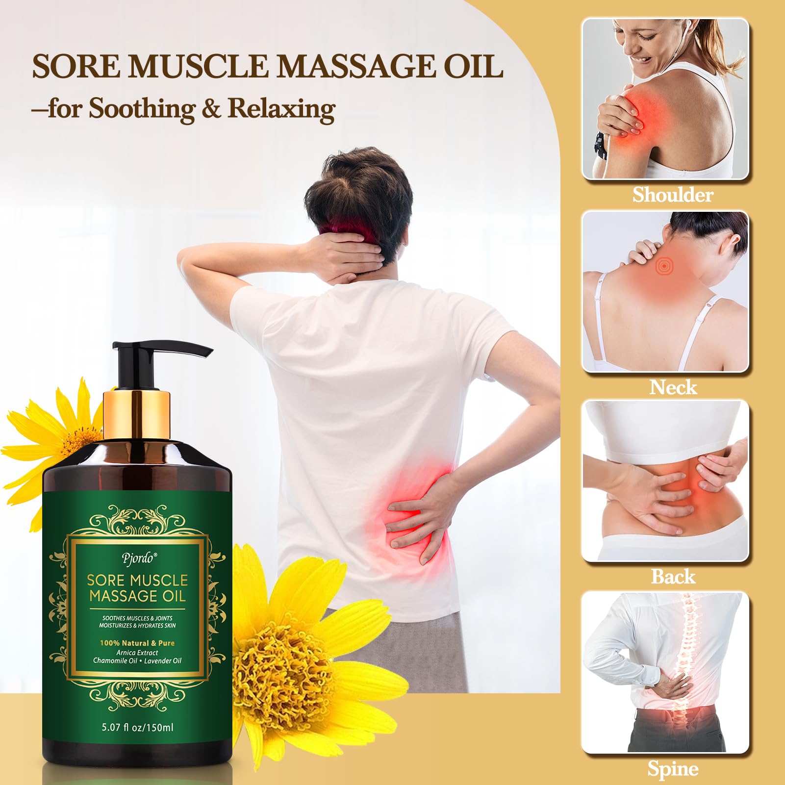 Lavender aromatherapy massage oil for relaxation