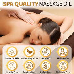 Relaxing spa setup with lavender oil for calming massage