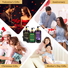 Massage kit for him and her with oils and tools
