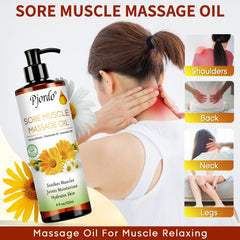 Pjordo massage oil set in a box with roller ball