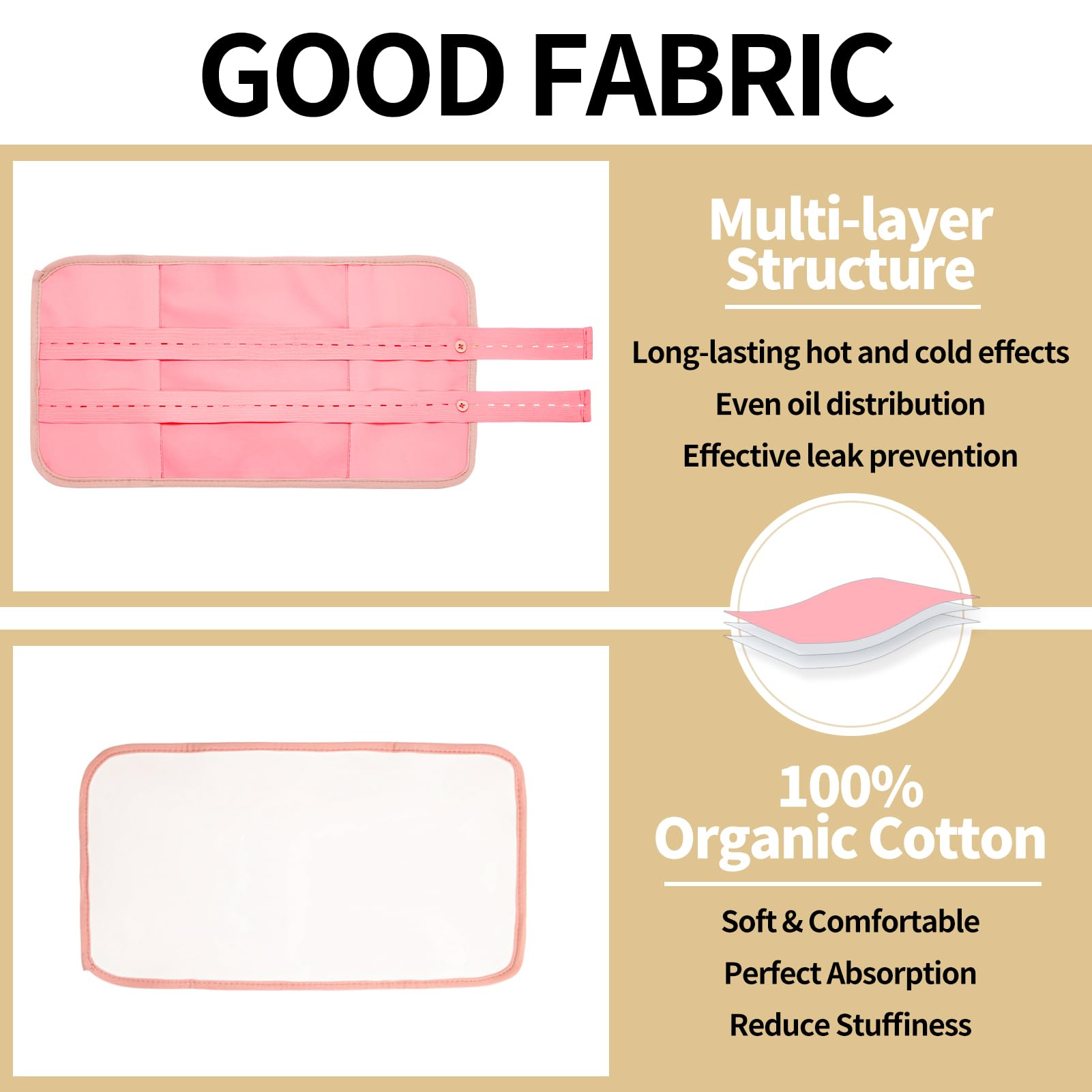 Organic cotton wrap material for the pack