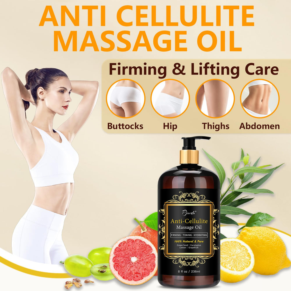 Product packaging and label for Pjordo cellulite oil