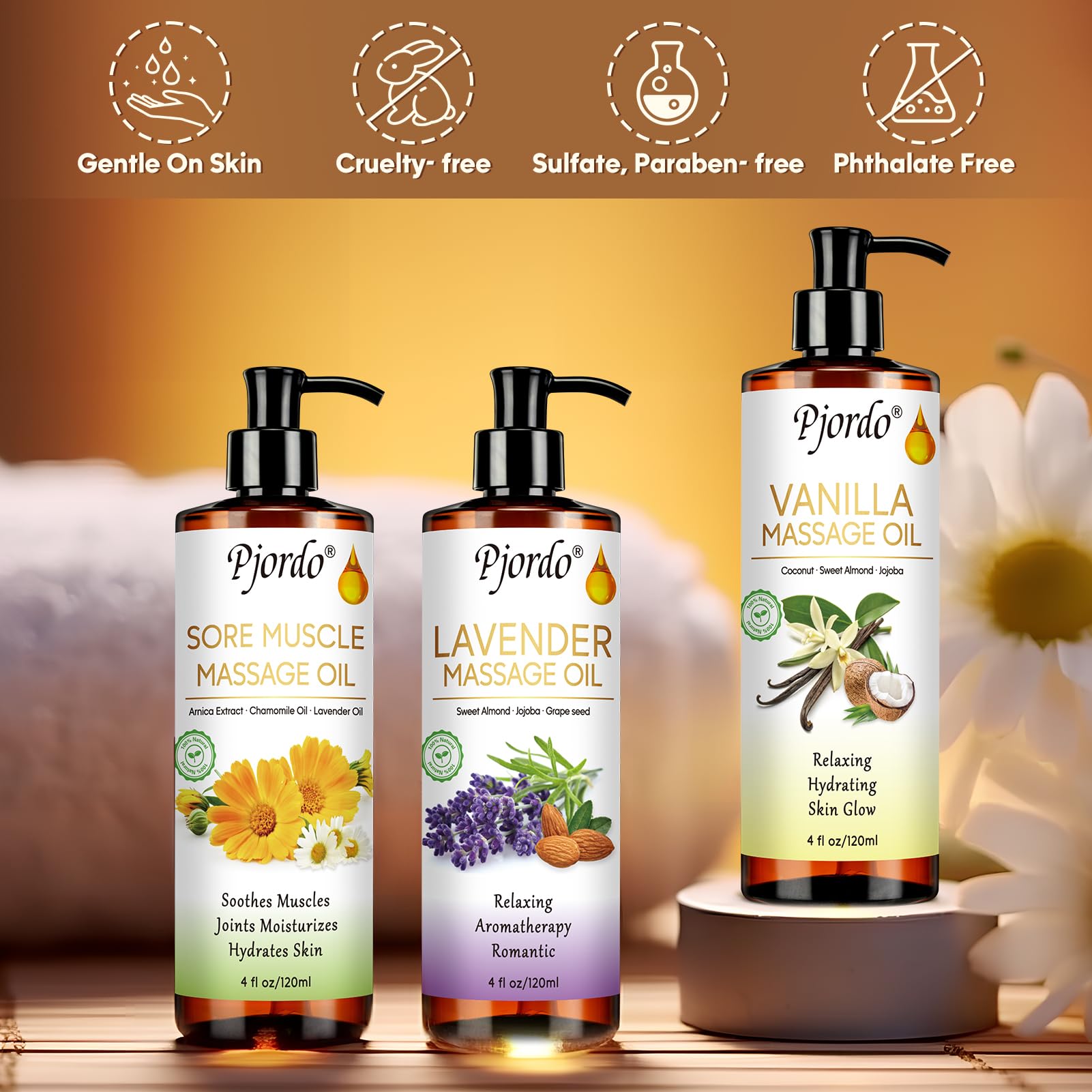 Skin nourishment from Pjordo massage oils
