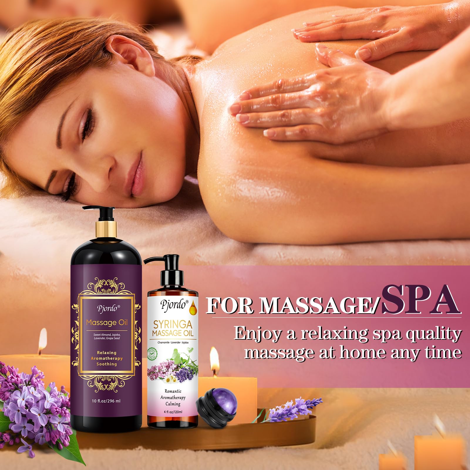 Pjordo spa gift set with massage oils