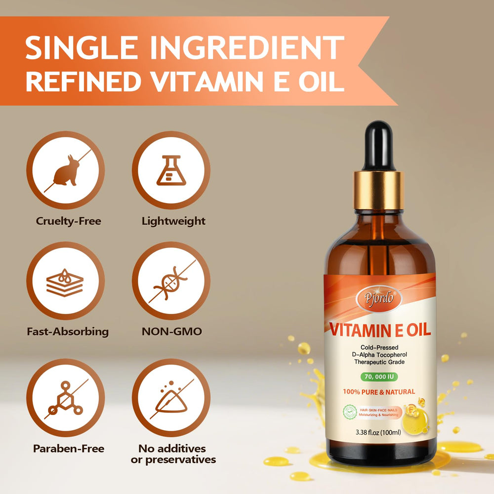 How to apply vitamin E oil – few drops on skin